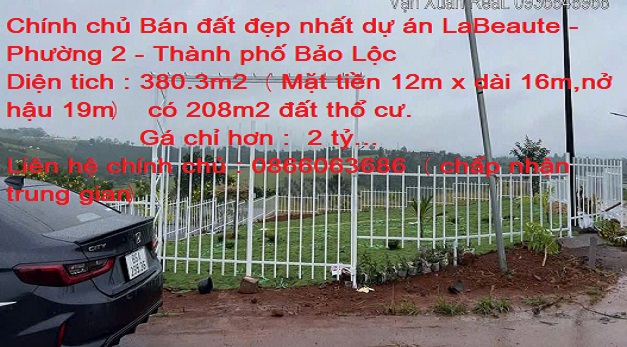 dự án LaBeaute - Phường 2 - Thành phố Bảo Lộc