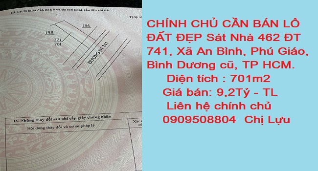 Đt 741, Xã An Bình, Phú Giáo, Bình Dương