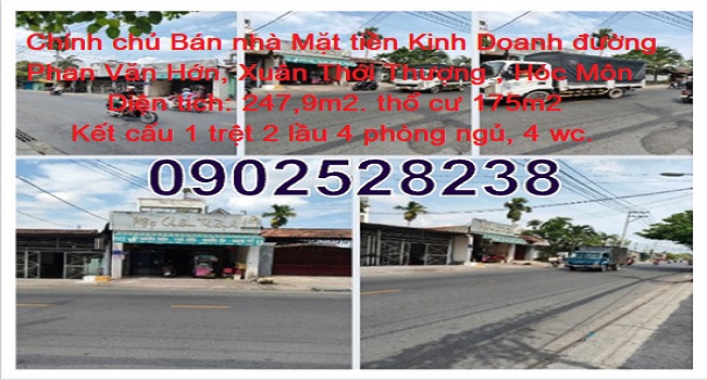 Mặt tiền Kinh Doanh đường Phan Văn Hớn, Xuân Thới Thượng , Hóc Môn