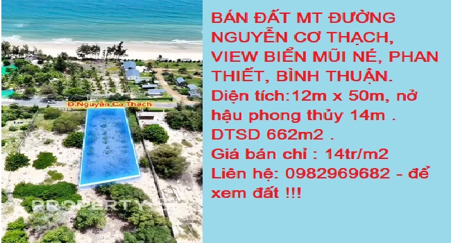 BÁN ĐẤT MẶT TIỀN ĐƯỜNG NGUYỄN CƠ THẠCH
